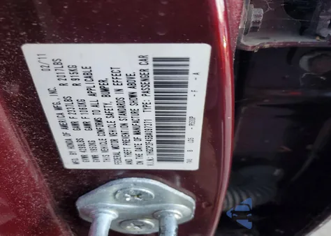 2011 Honda Accord Lxp from USA, damaged, VIN 1HGCP2F45BA097371